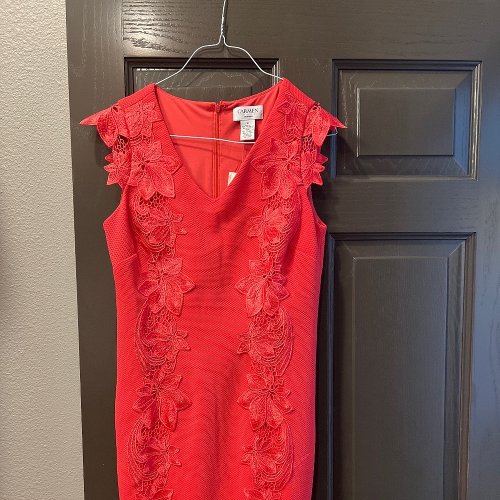 New Carmen Marc Valvo Sheath Dress